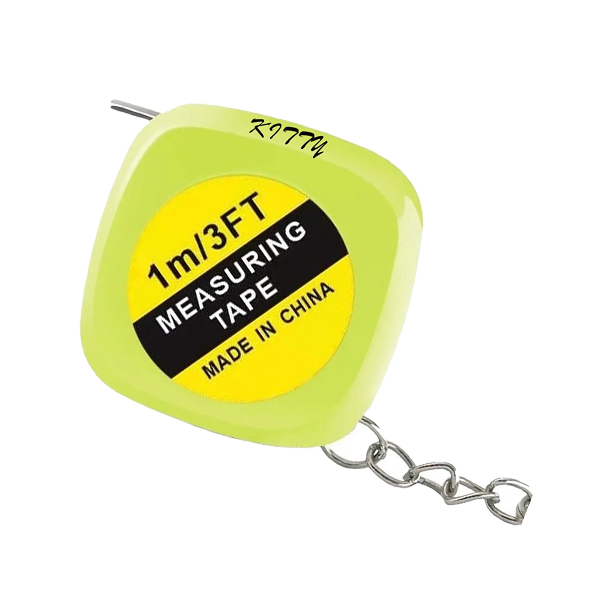 Automatic Retractable 1M Square Tape Measure Keychain 4