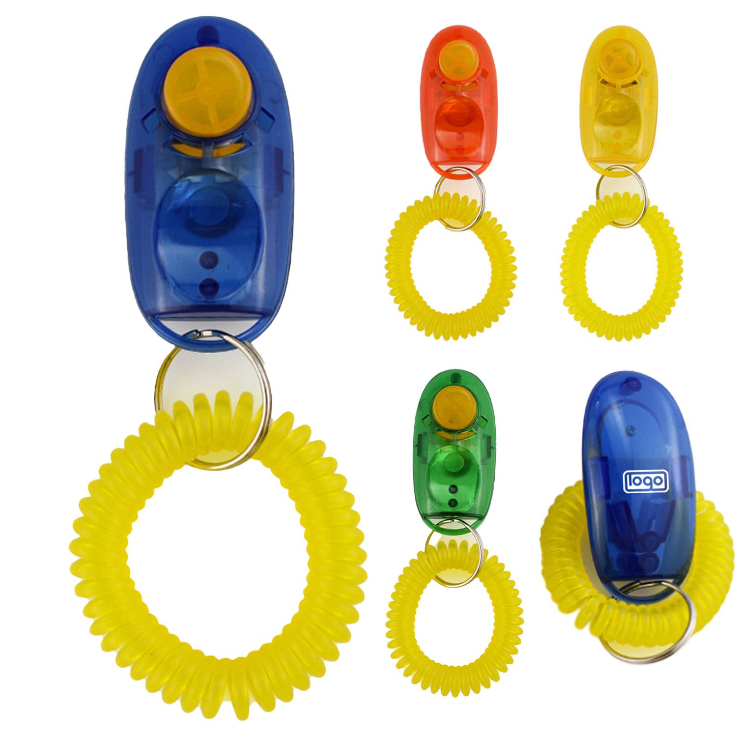 Adjustable Dog Pet Training Clickers Sound Keychain 7