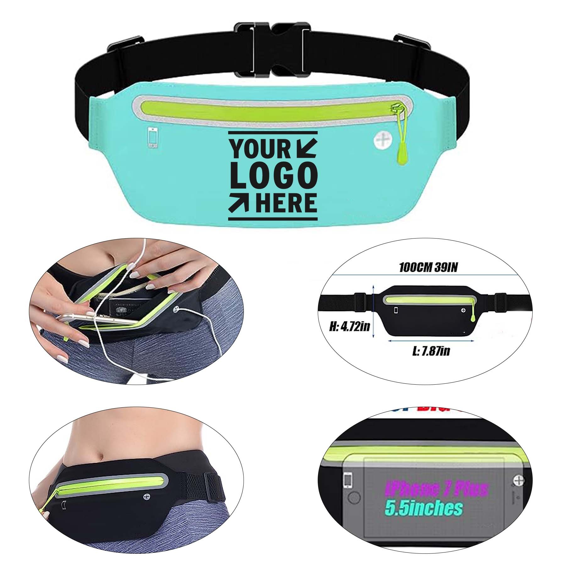 Ultra Light Bounce Free Waist Pouch Fitness Workout Belt Sport Waist Pouch 2