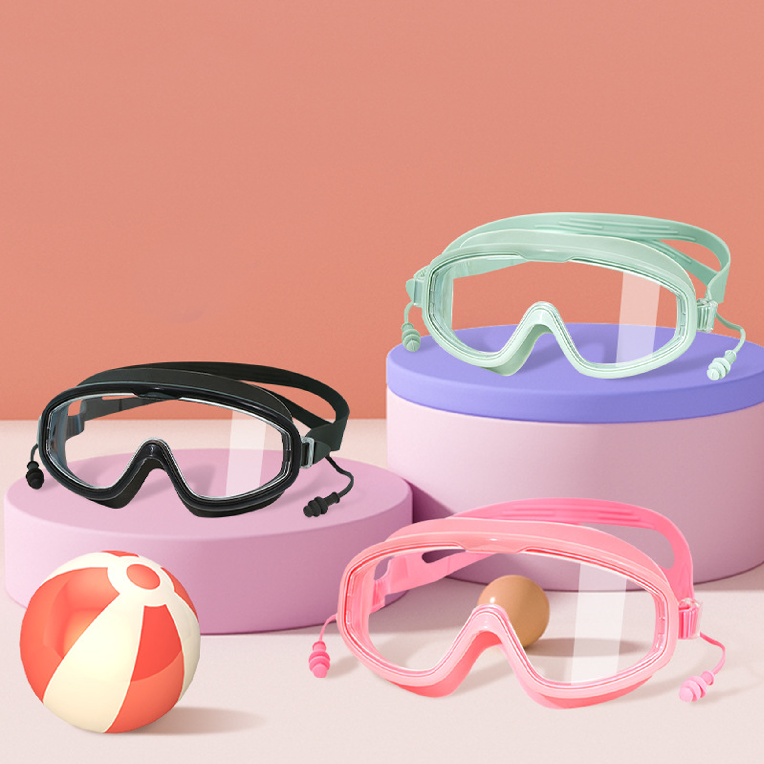 Solid Color Durable Swimming Goggles 3