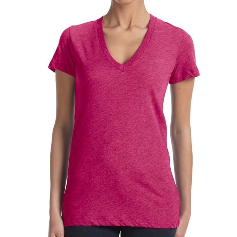 Bella Ladies Triblend Short-Sleeve Deep V-Neck T-Shirt 1