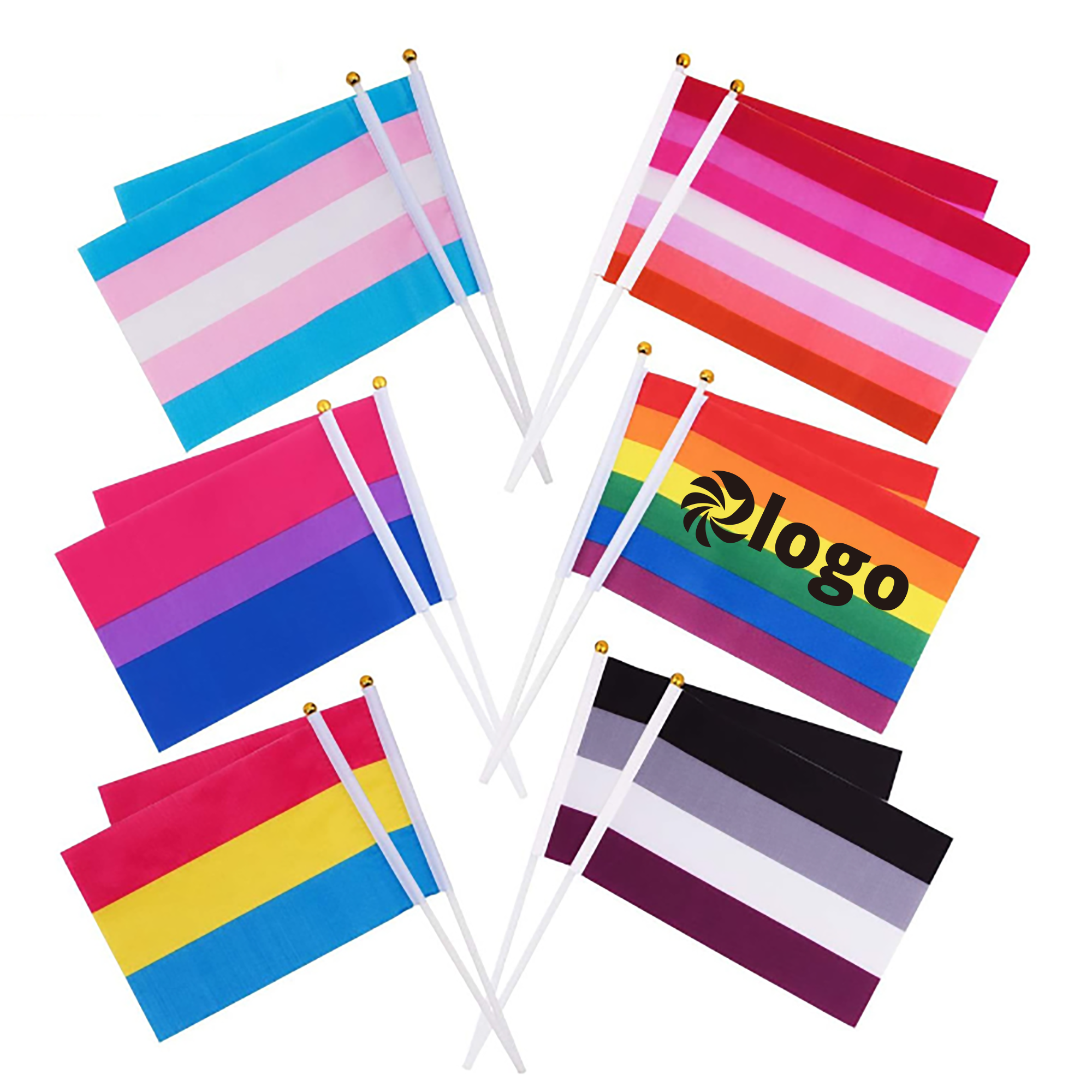 Rainbow Small Hand Flag 4