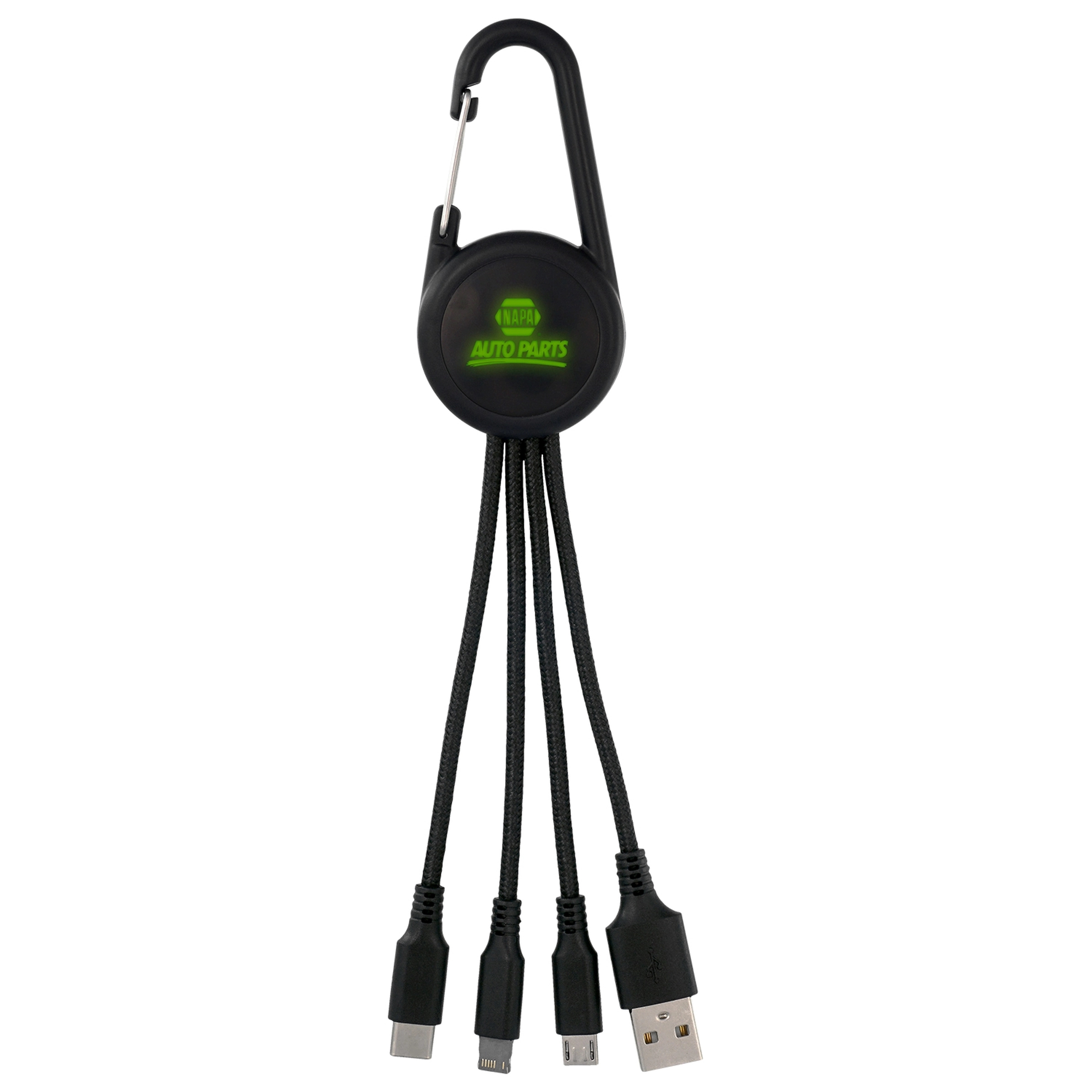 COLOR LIGHT UP 3-IN-1 CARABINER CHARGING CABLE 7