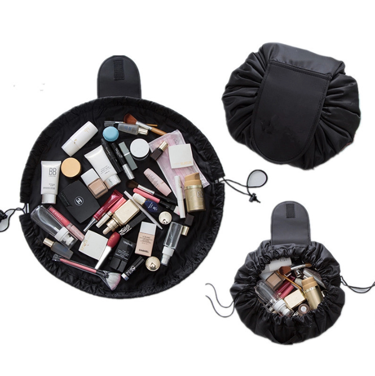 Custom Travel Drawstring Cosmetic Bag Organizer 2