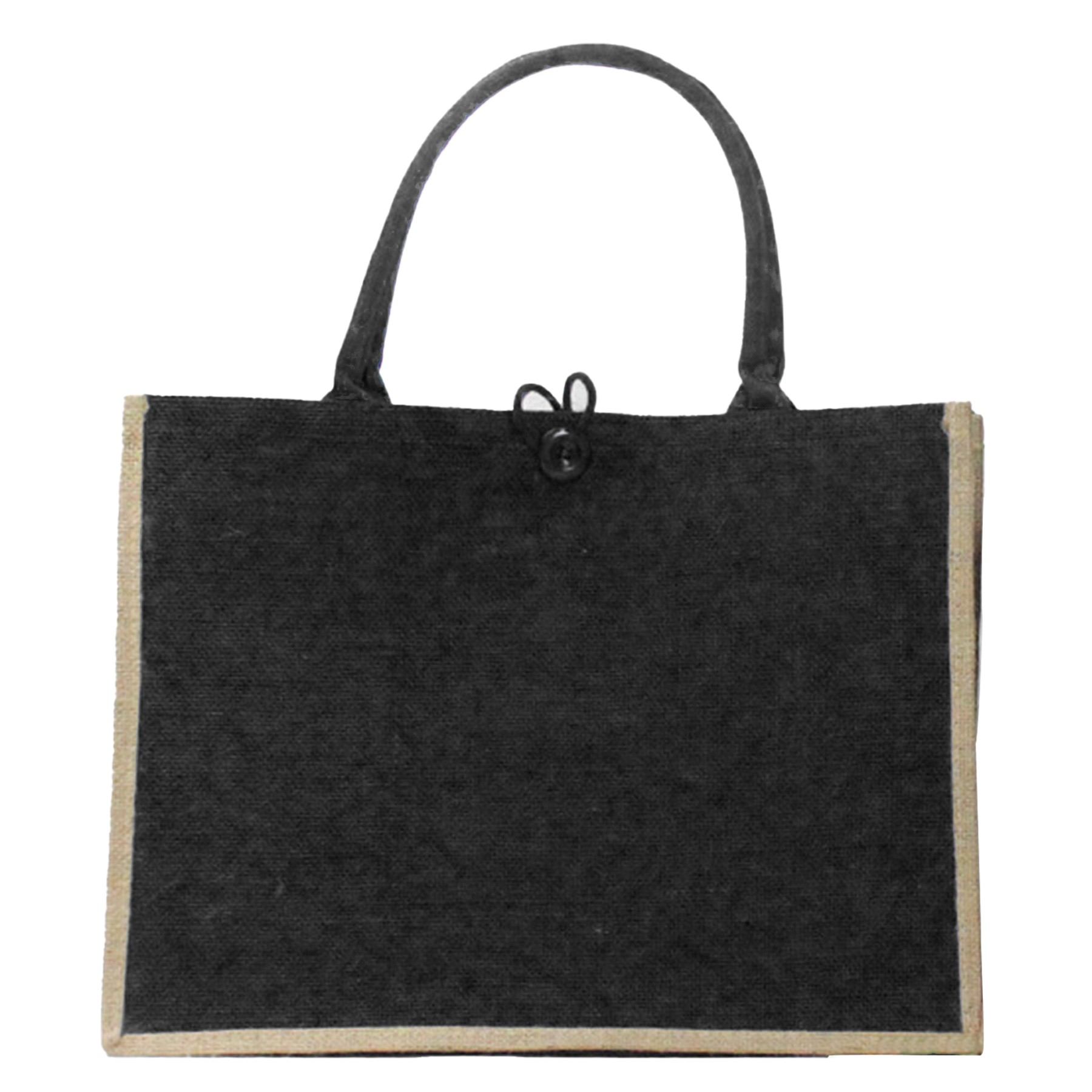 17.72 X 5.51 X 13.78 Inch Contrast Design Jute Tote Bag 4