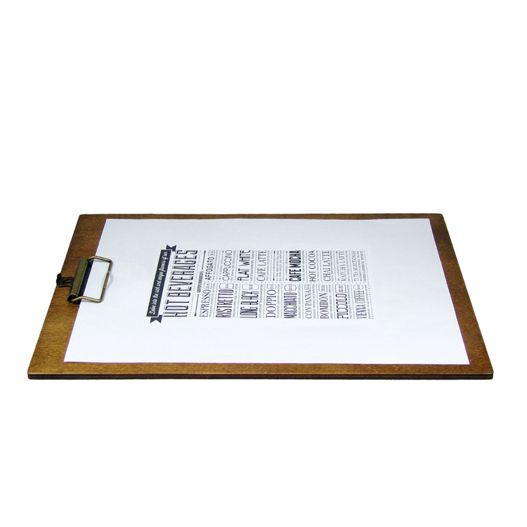 Wood Menu Board w/ Clip 10
