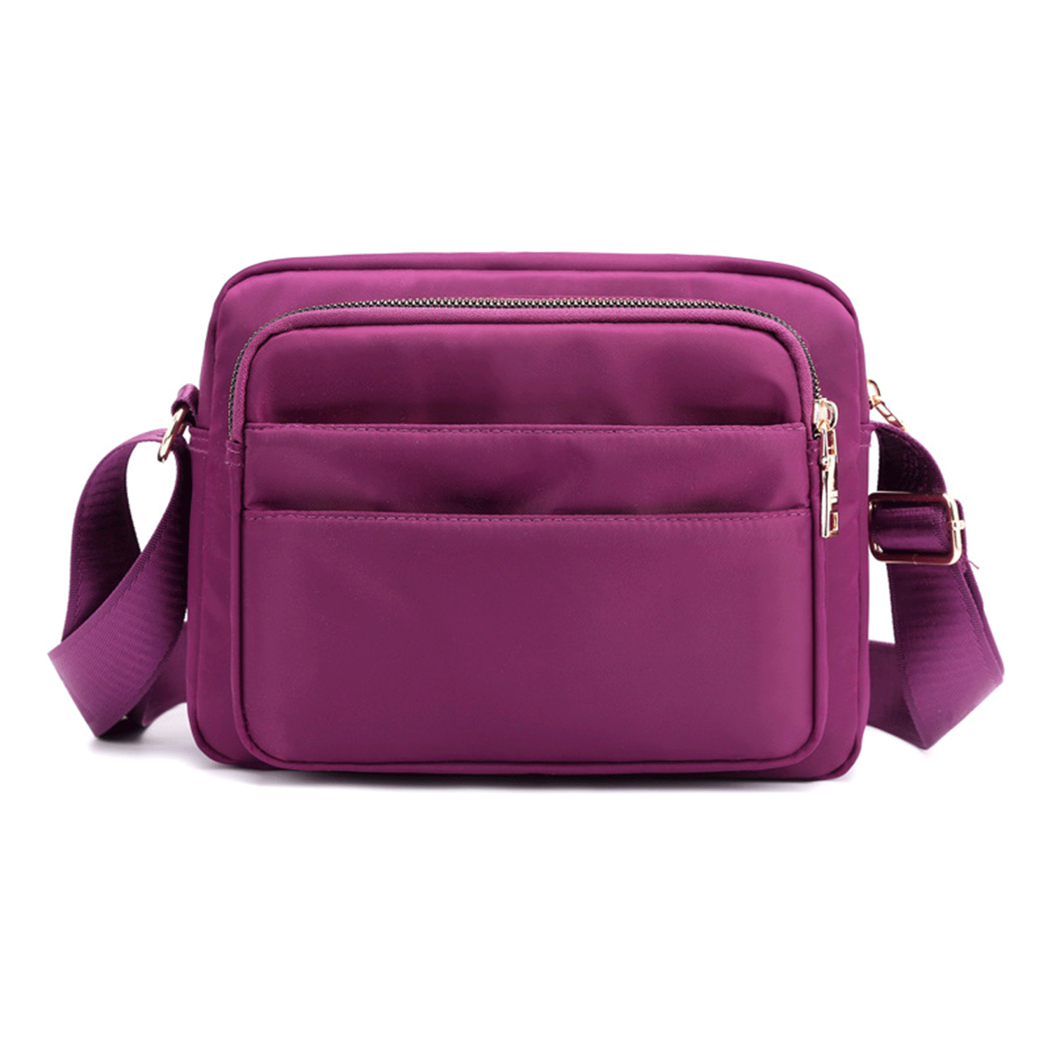 Five-Layers red purple Oxford Messenger cross-body Bag 8