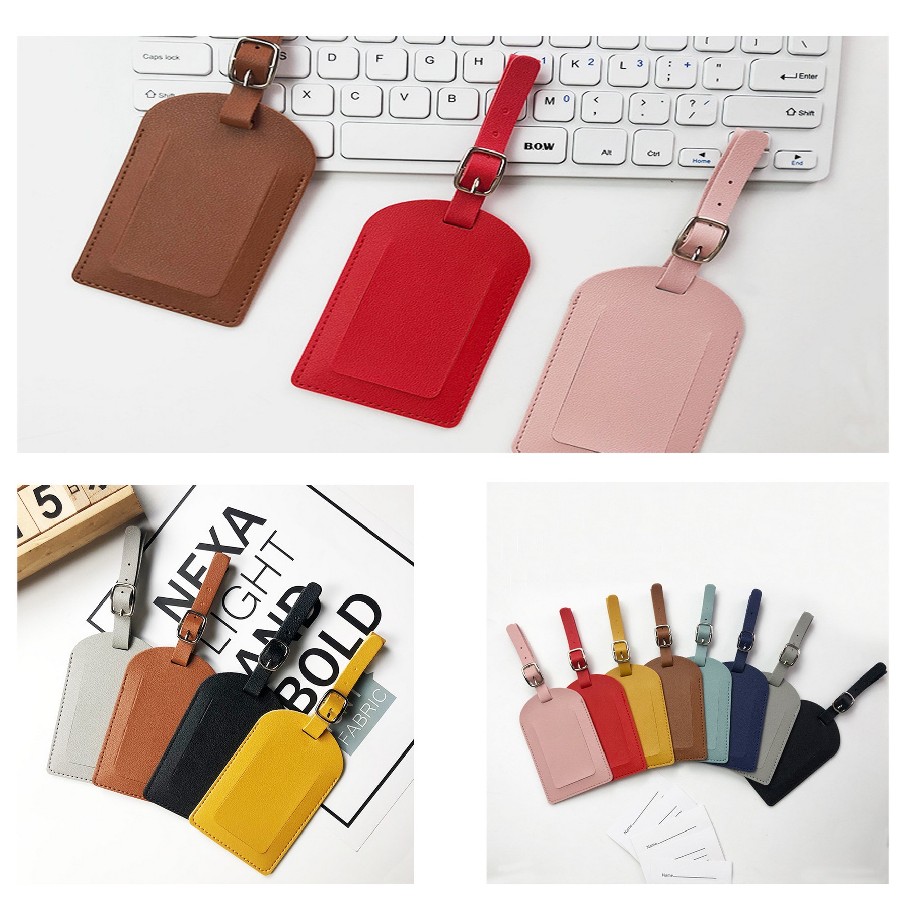 PU Leather Luggage Tags 2