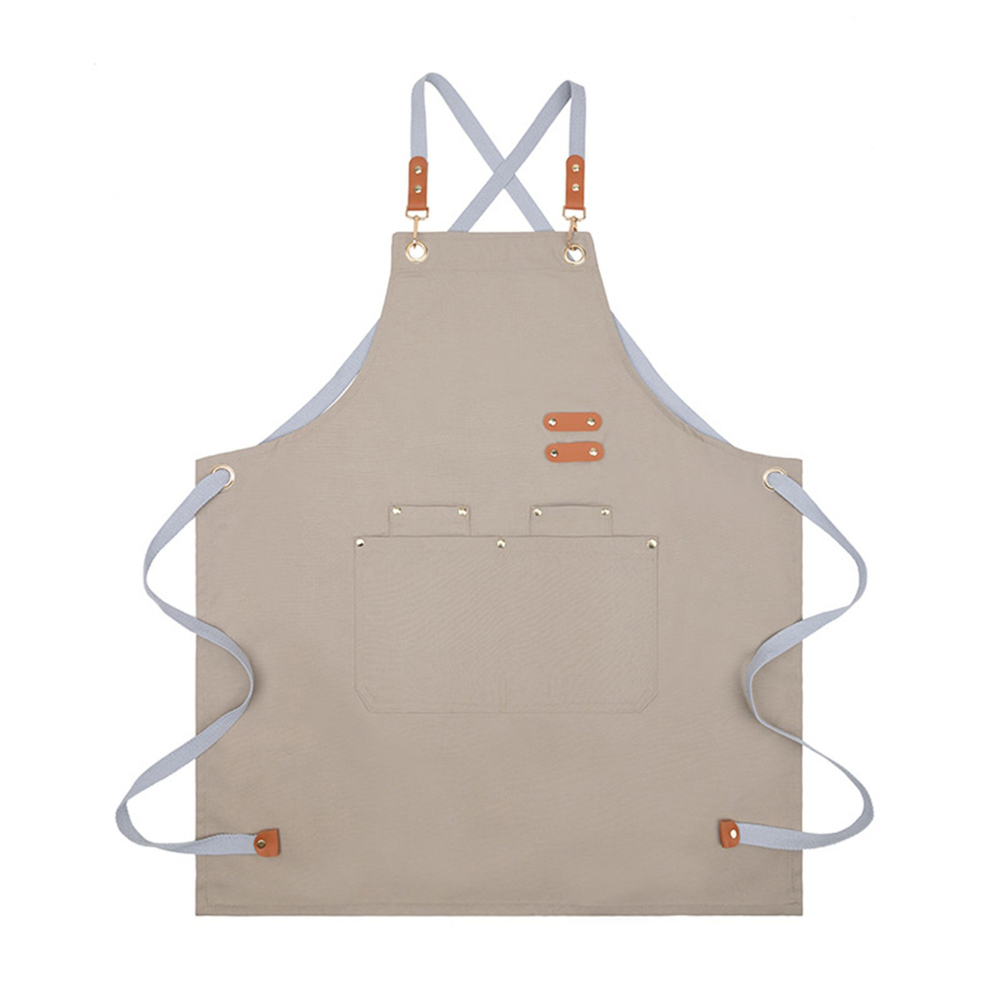 MOQ10 Canvas Waterproof Oilproof Work Pockets Apron 8