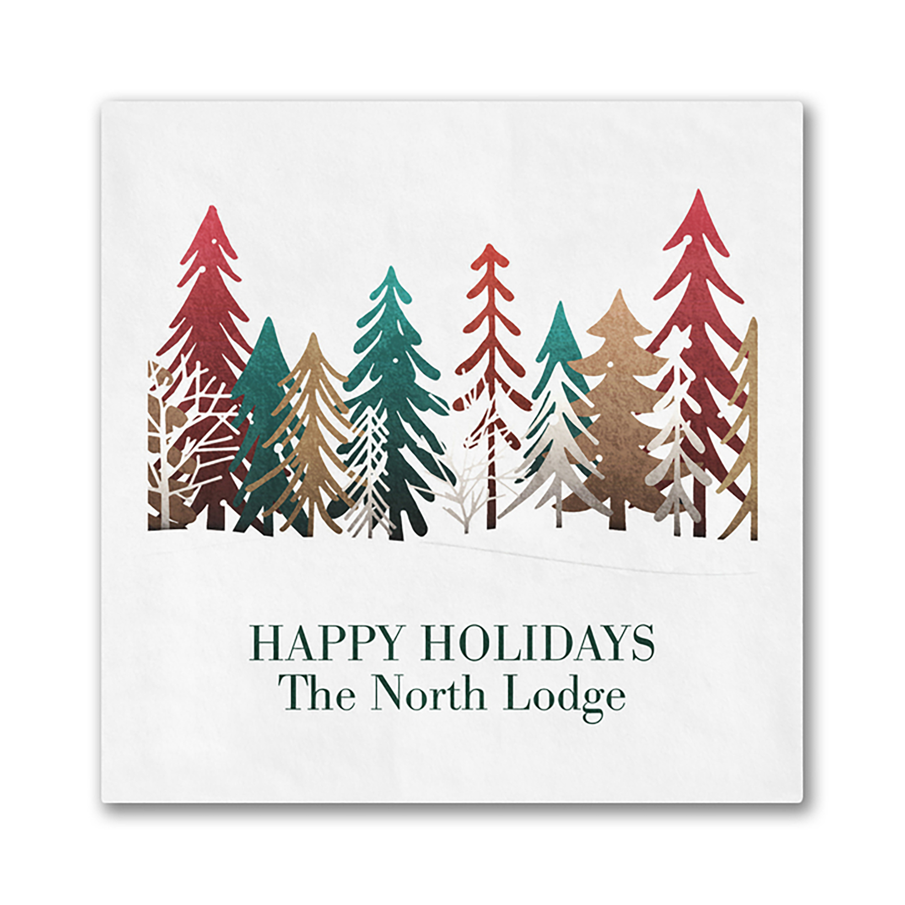 Colorful Treeline Beverage Ooh La Color Napkin 1