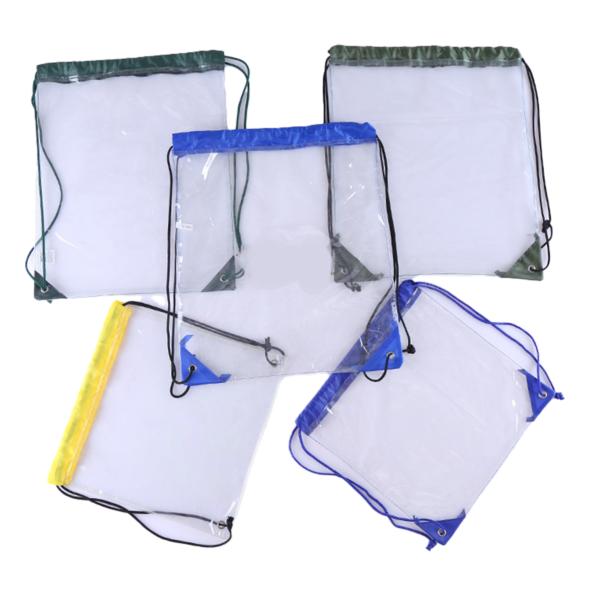 MOQ100 Transparent PVC Drawstring Bag 8