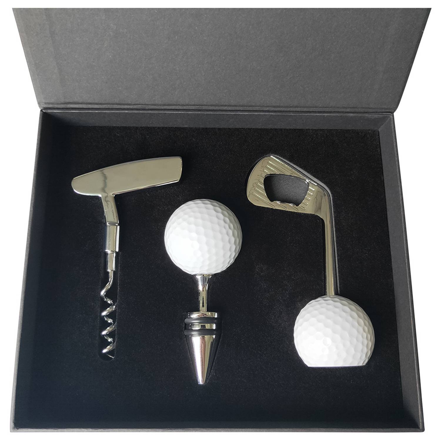 Golf Shaped Wine Corkscrew Stopper Beer Bottle Opener Set 6