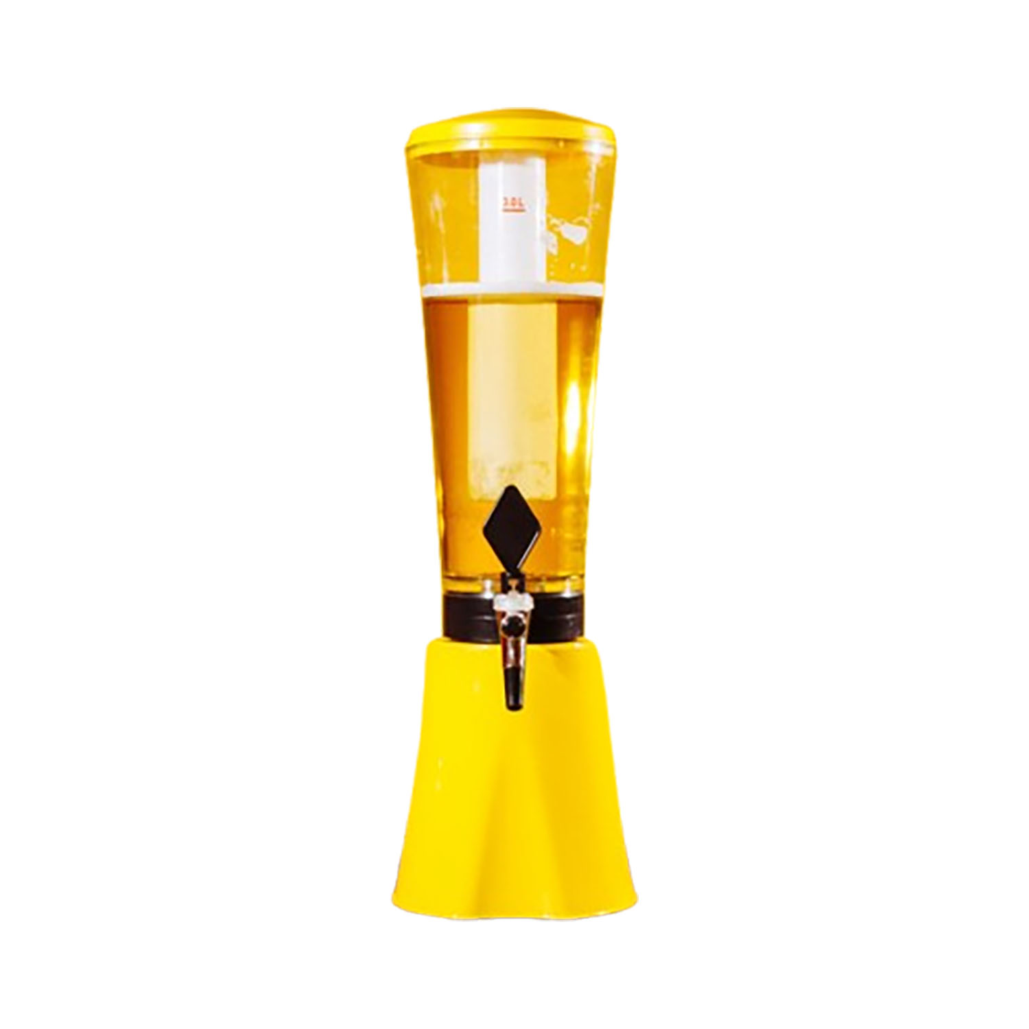 3L ABS Beer Tower Beverage Dispenser w/ Ice Tube 8