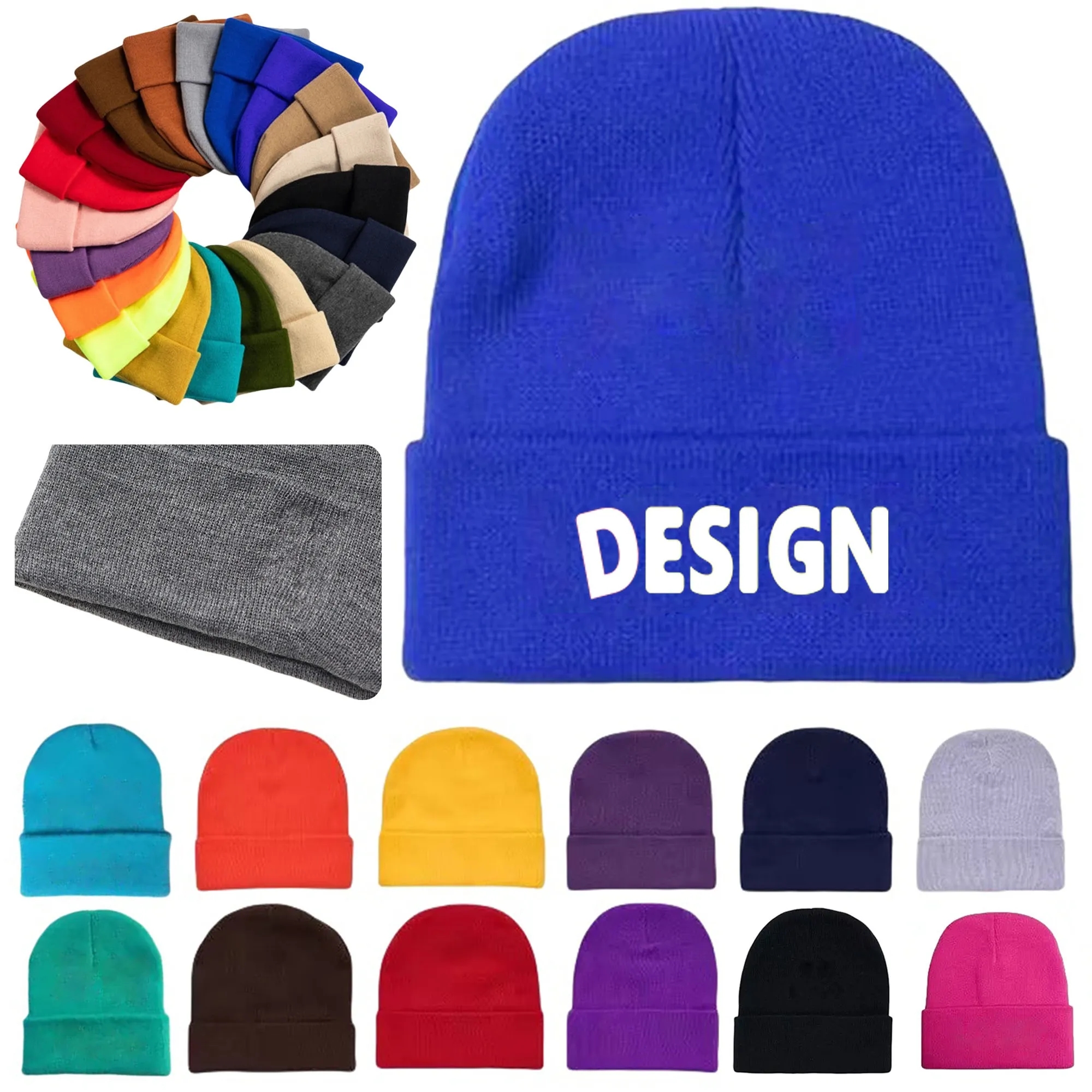 Knitted Beanie Skull Hats Cap 14