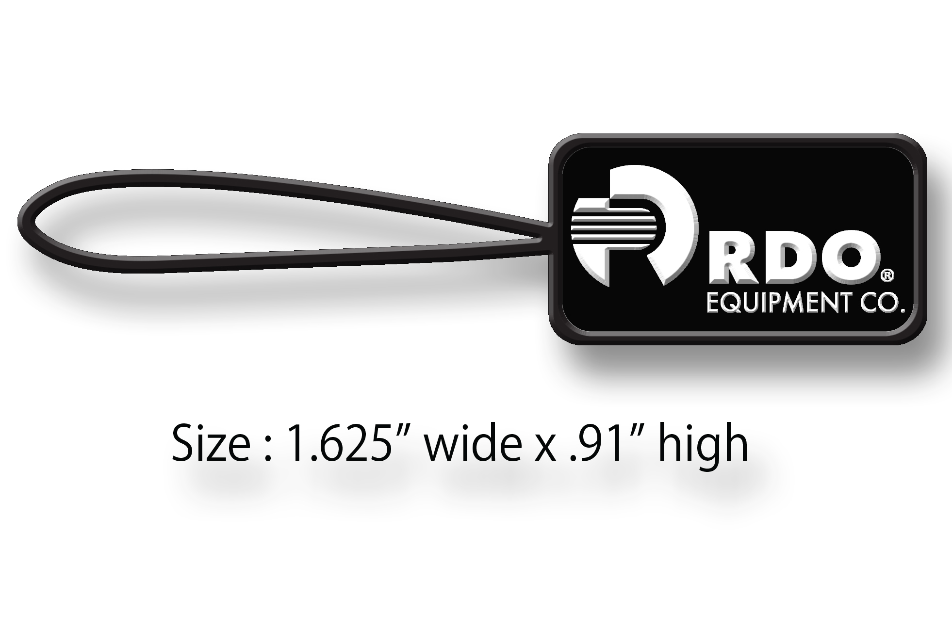 2D Custom Zipper Pull with cord 54