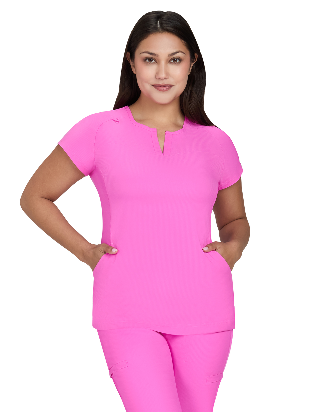 koi - Lite - Women's Two-Pocket Split V-Neck Scrub Top 25