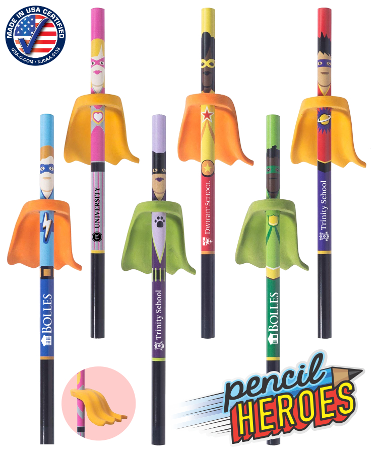 Pencil Heroes - Superhero Pencils with Eraser Capes - USA Made 2