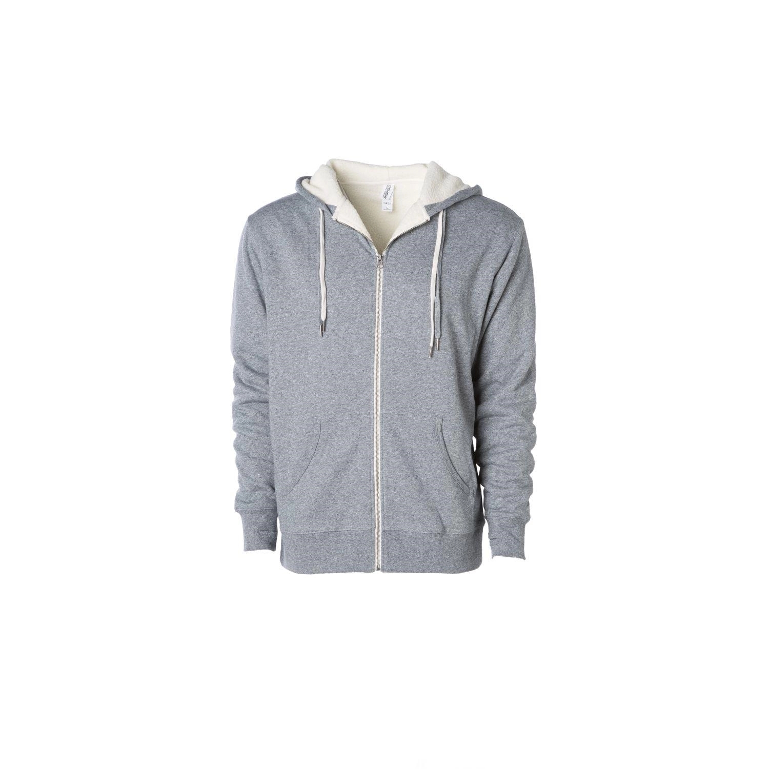 Unisex Heavyweight Sherpa Lined Heather Zip Hood