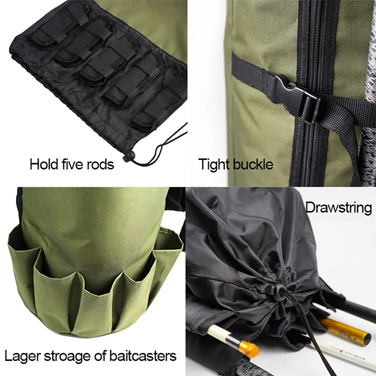 Branded Outdoor Fishing Organizer Bag Pole Holder Carrier 4