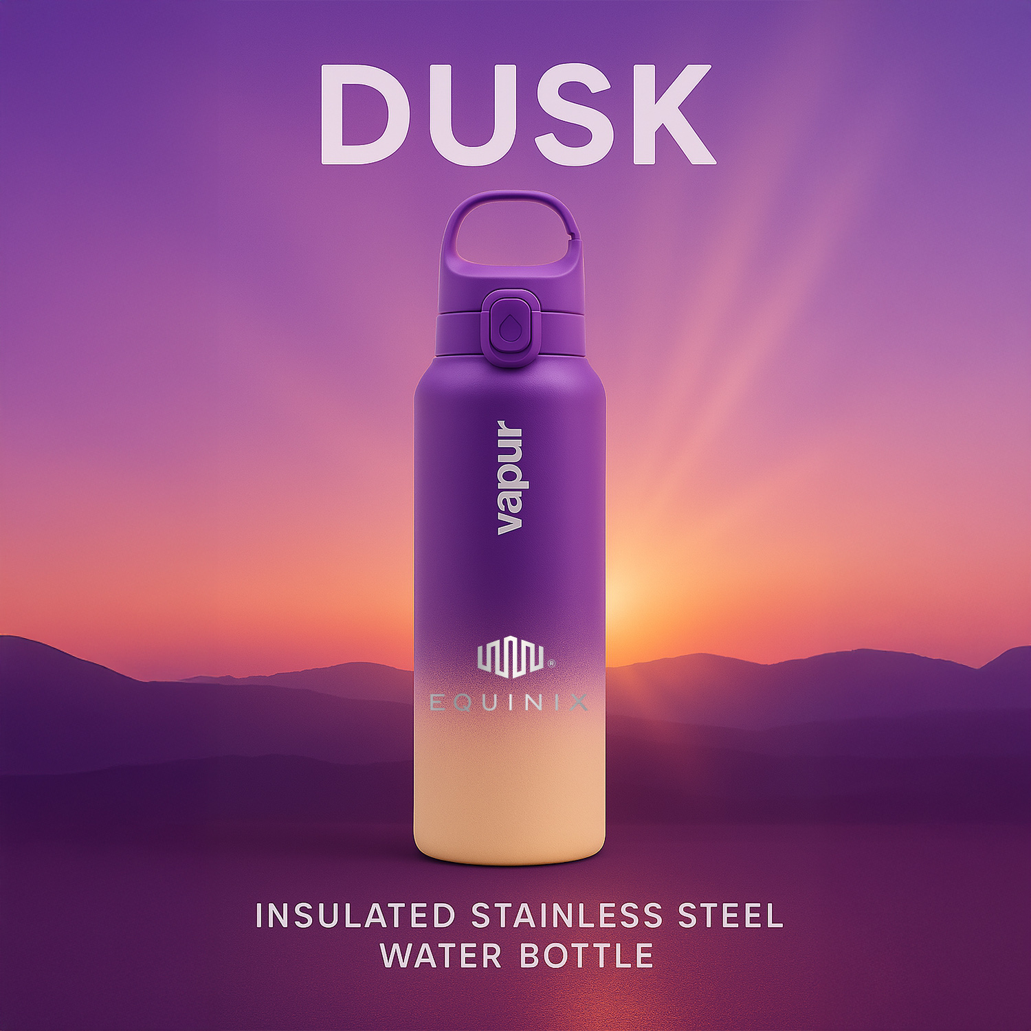 Vapur® Chill 20oz Insulated Water Bottle Dusk Purple 10