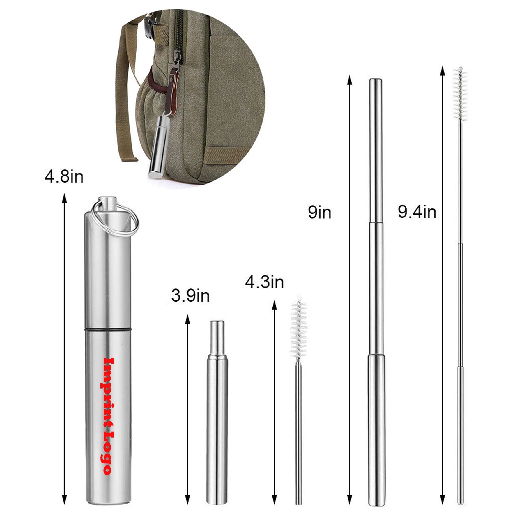 Stainless Steel Metal Straws with Case 5