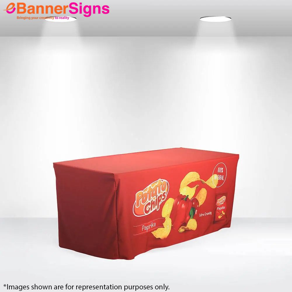 Fitted Table Cover (3-Sided Open Back) 1
