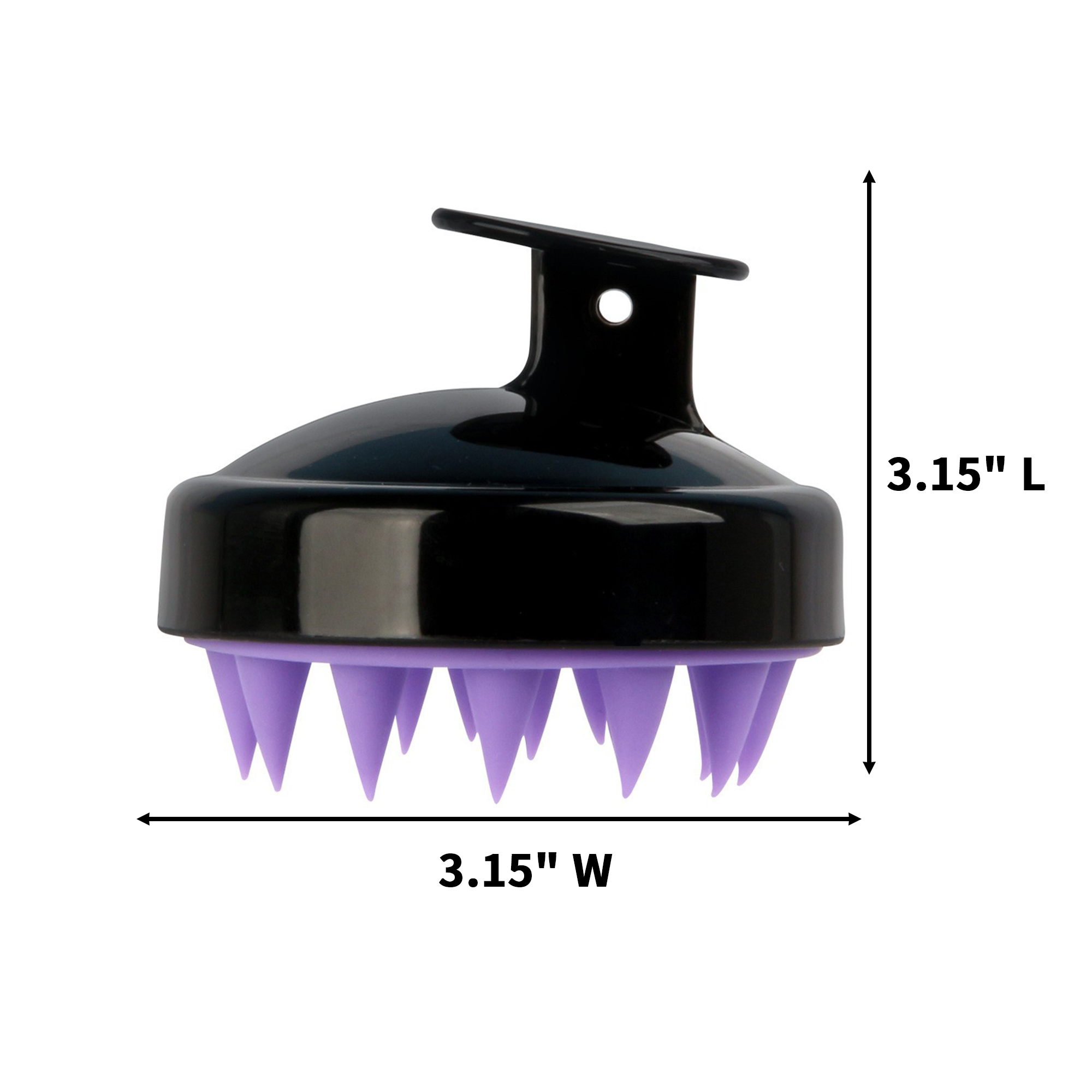 Silicone Scalp Cleansing Massager Brush 3.15" Length x 3.15" Width 1