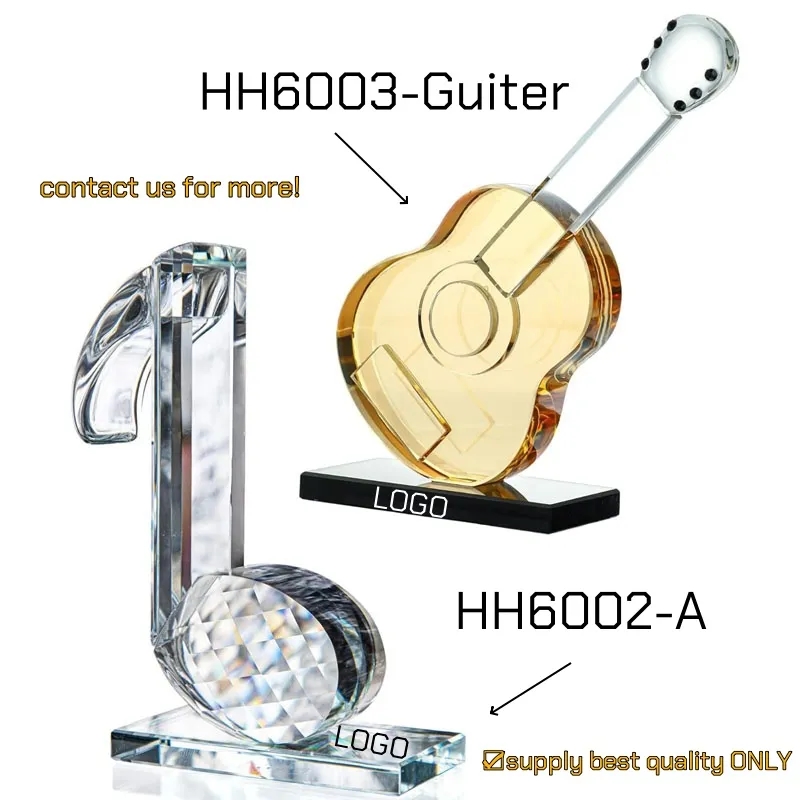 Crystal Music Trophy Award Eighth Note Figurines 4