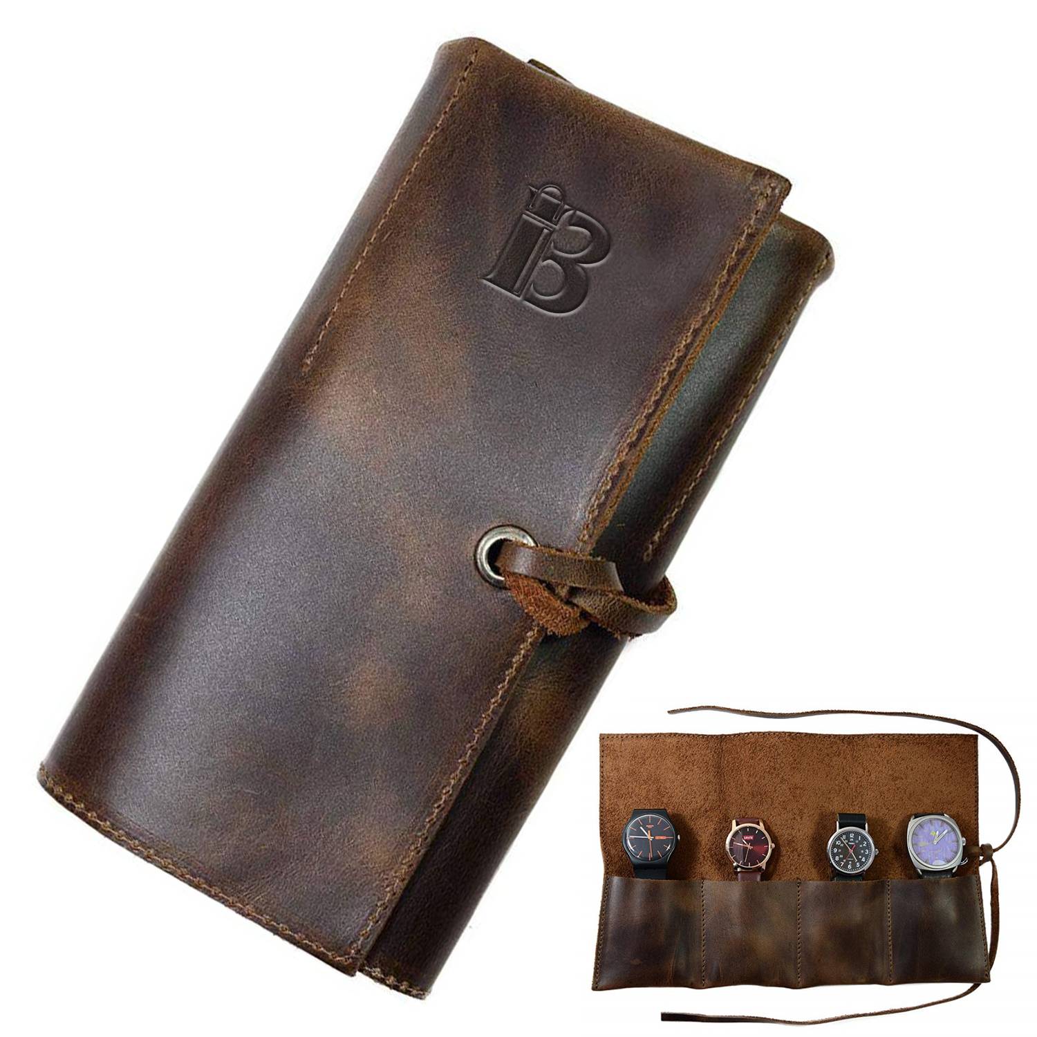 PU Leather Watch Roll Bag 6
