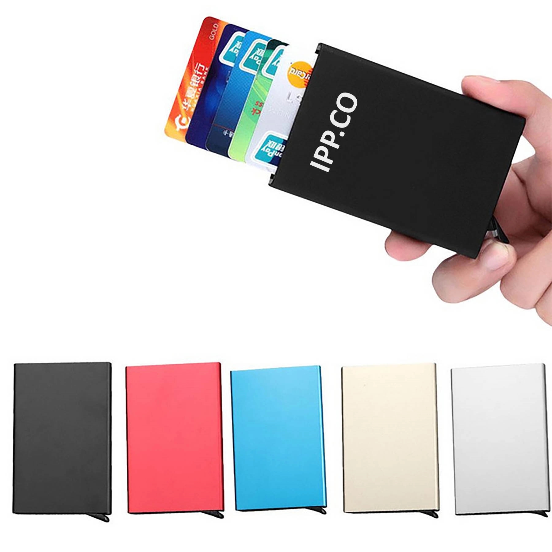 Aluminum RFID Cardholder 0.4 Inch Slim Minimalist Wallet 13