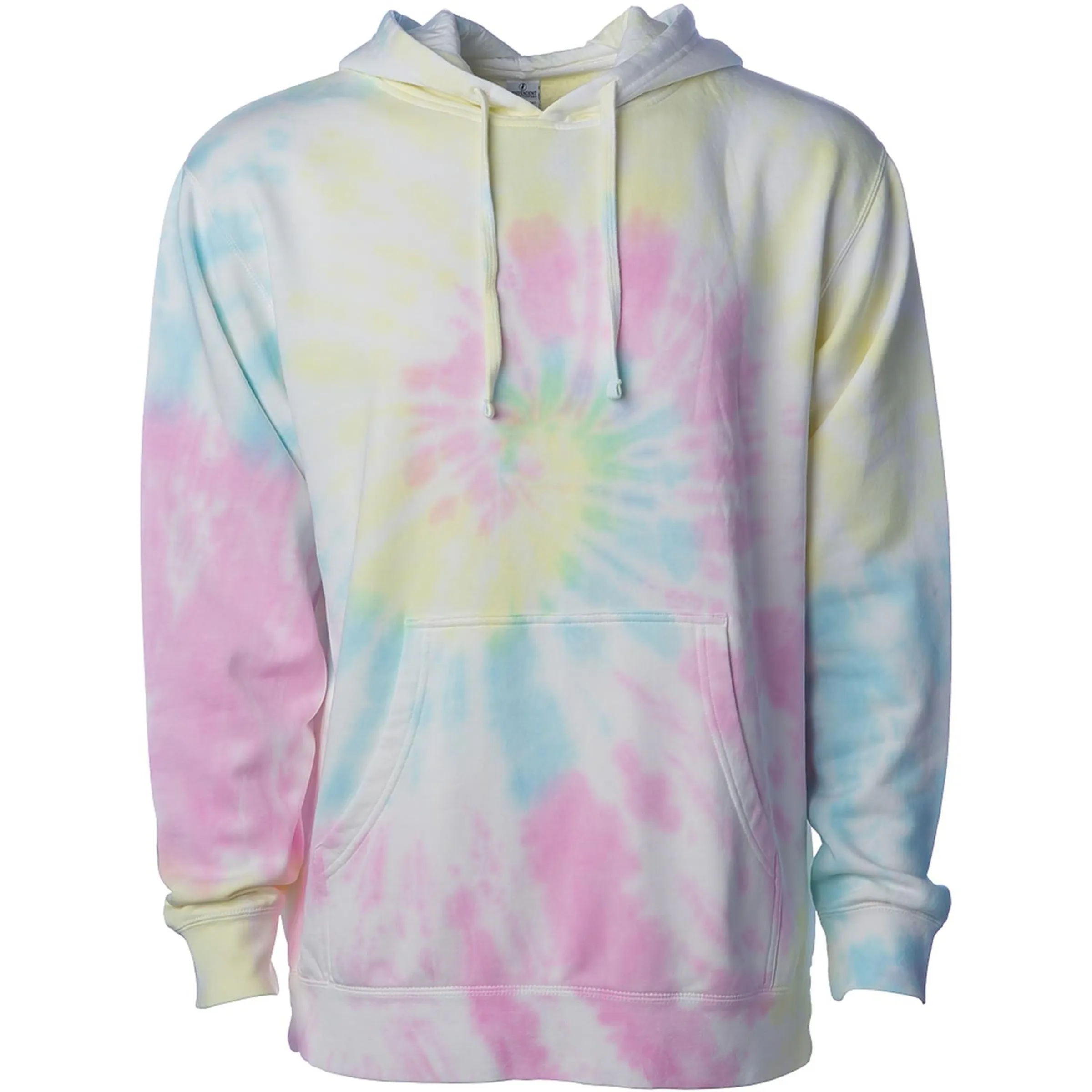 Unisex Midweight Pigment Tie Dyed Hooded Pullover 5