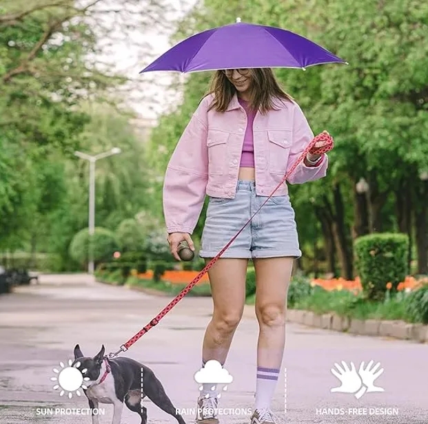 Lightweight Foldable Umbrella Hat for Travel Camping Hiking - UV Protection 3
