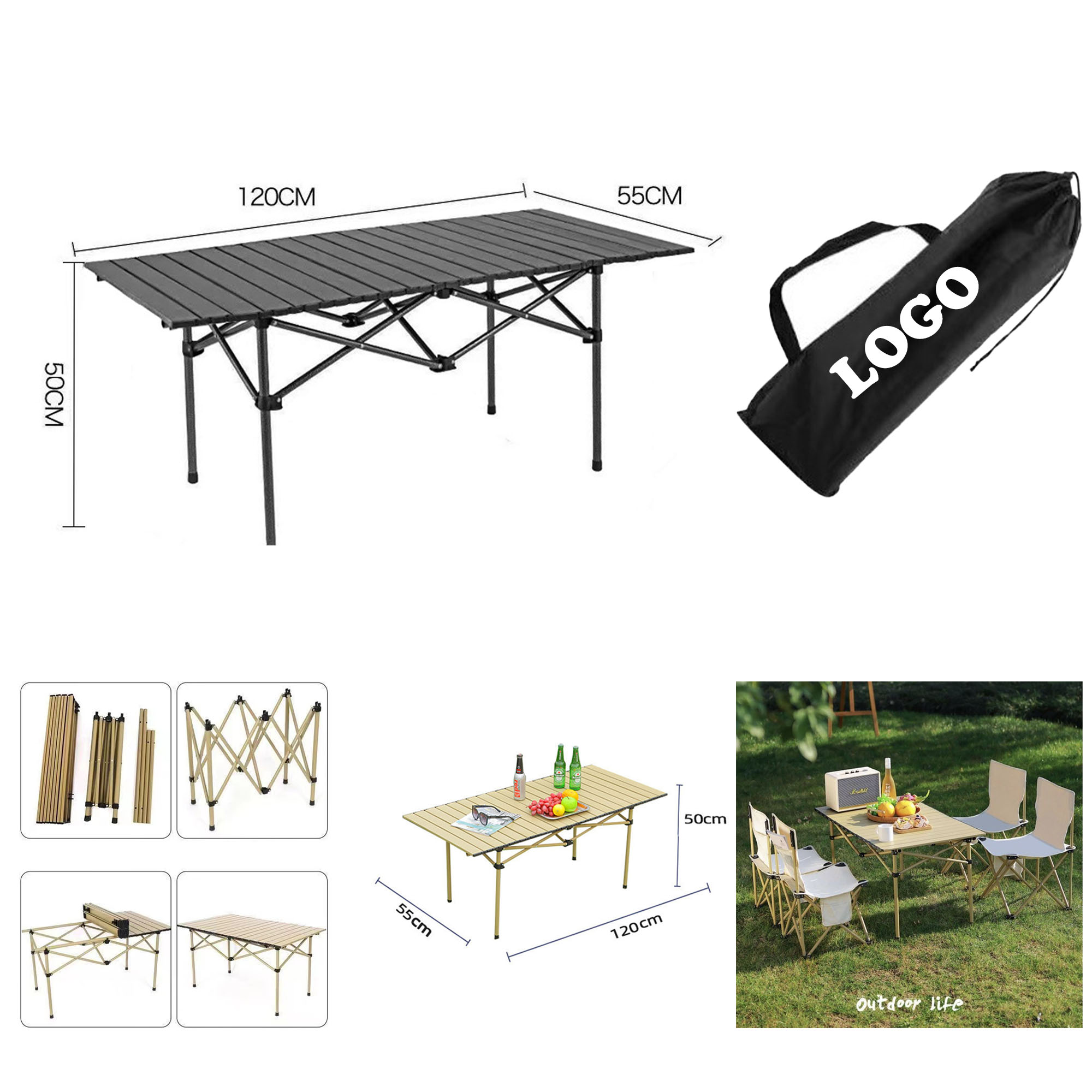 Durable Folding Camp Table 2