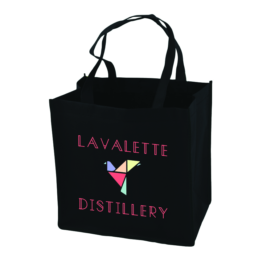 True® Non-Woven Grocery Tote - Black