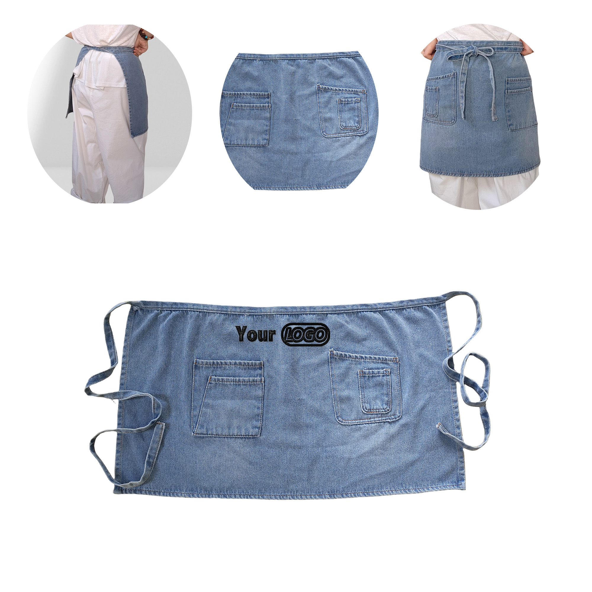 Custom Logo Unisex Work Apron 2