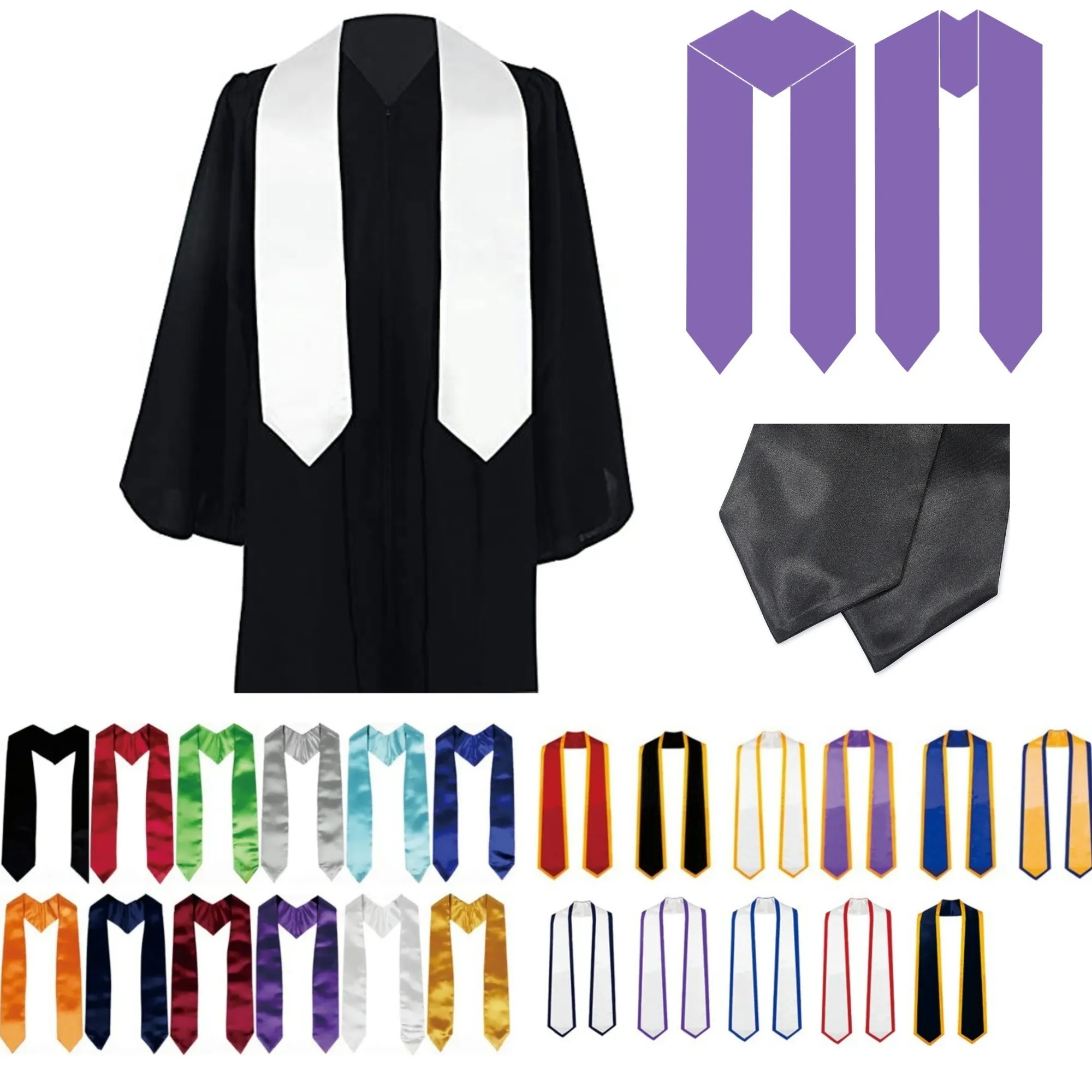 Full Coloe Graduation Stole 2