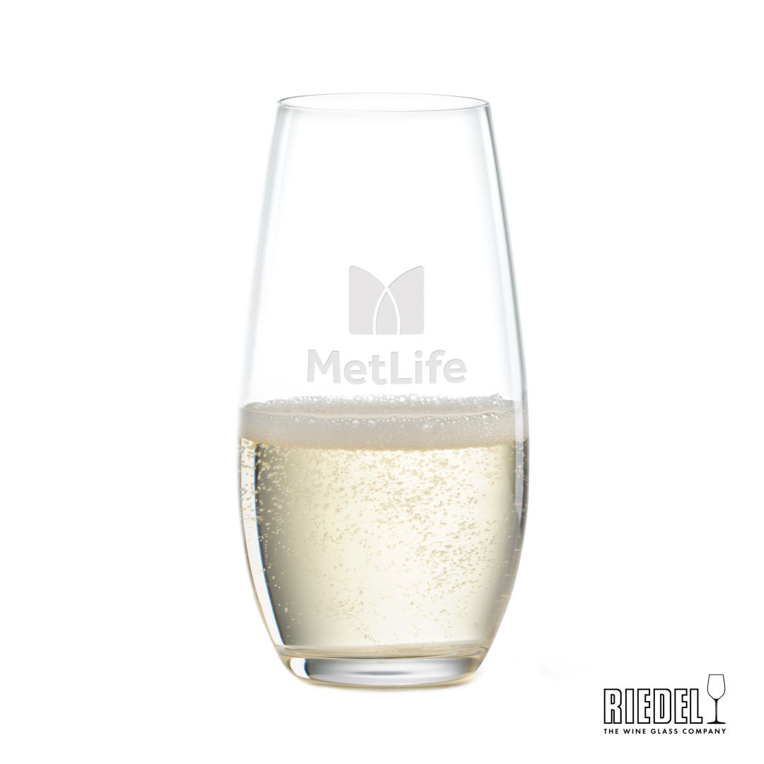 RIEDEL Stemless Flute - 9.25oz - Deep Etch 3
