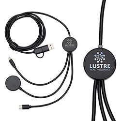 Infinity 5-in-1 59" Charging Cable with Watch Charger & Light-Up Logo 6