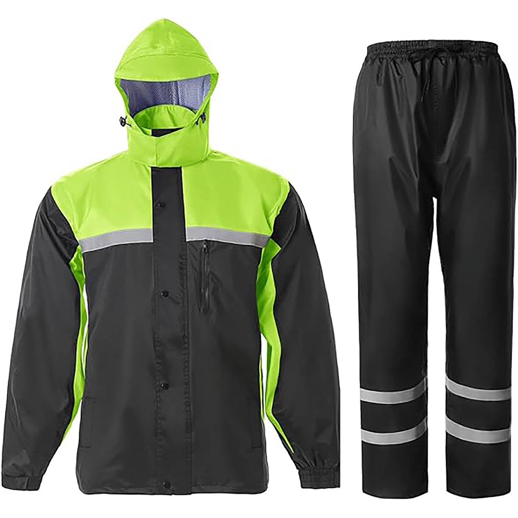 Rain Suit High Visibility Reflective Work Rain Jacket 4