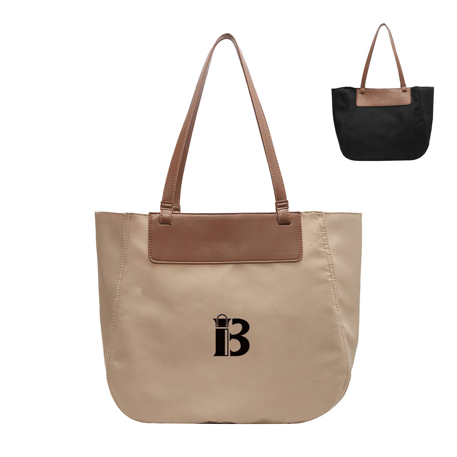 Nylon Canvas Tote Handbag For Women, custom tote bag with logo imprint 8
