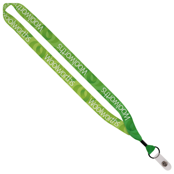 3/4" rPET Dye-Sublimated Lanyard w/ Metal Crimp & Metal Split-Ring 44