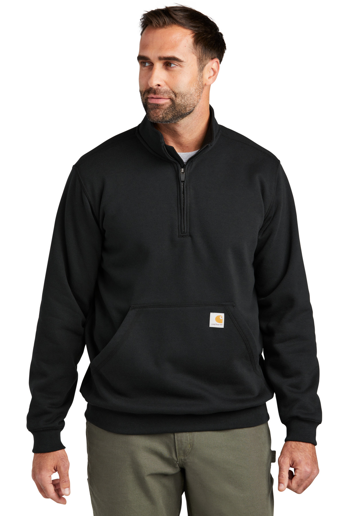 Carhartt Midweight 1/4-Zip Mock Neck Sweatshirt CT105294, custom hoodie or sweatshirt with logo imprint 22