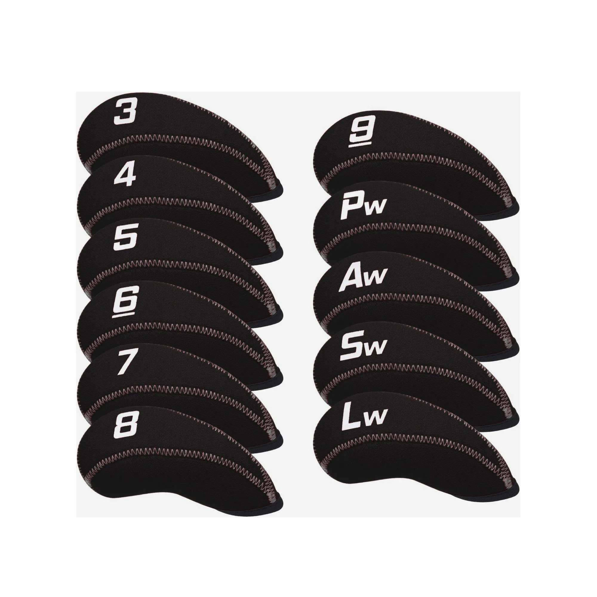 11Pcs Neoprene Number Golf Club Head Cover 14