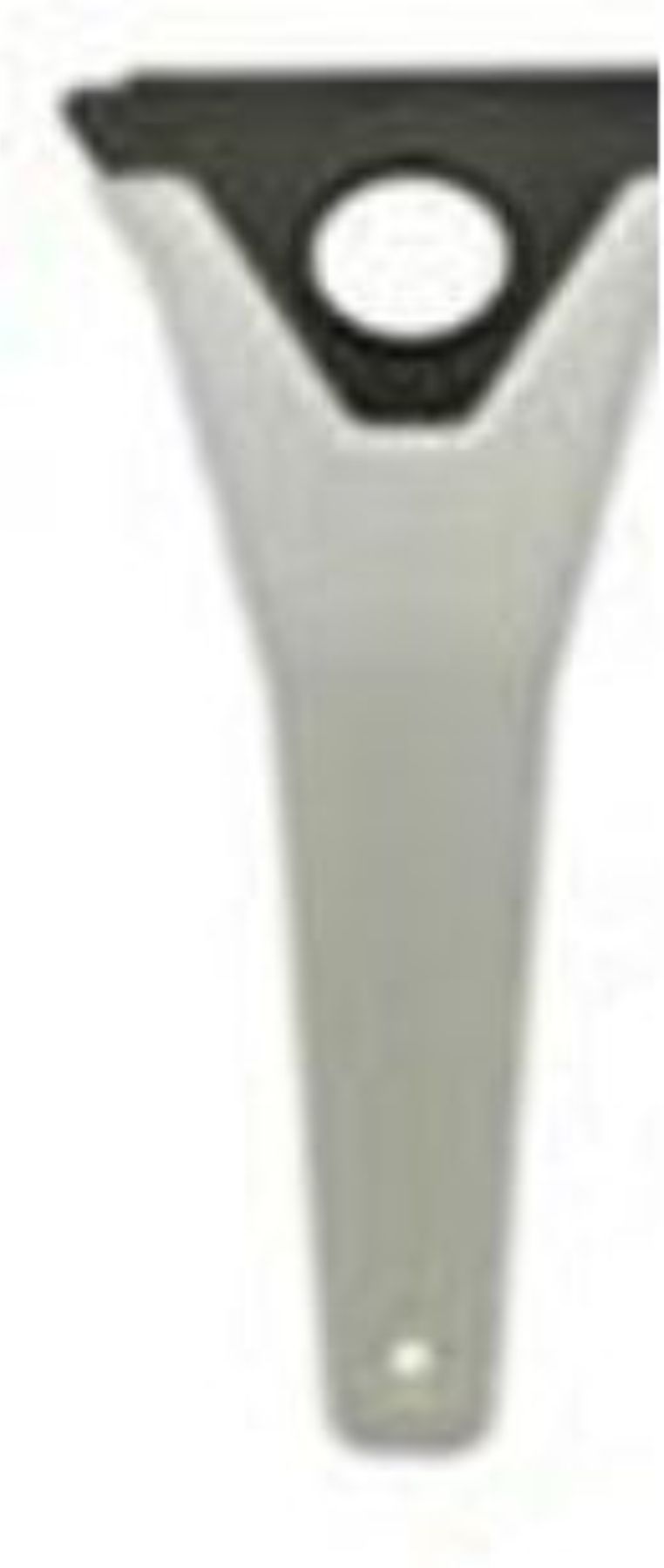 White Ice Scraper with three sided triangle insert. 1