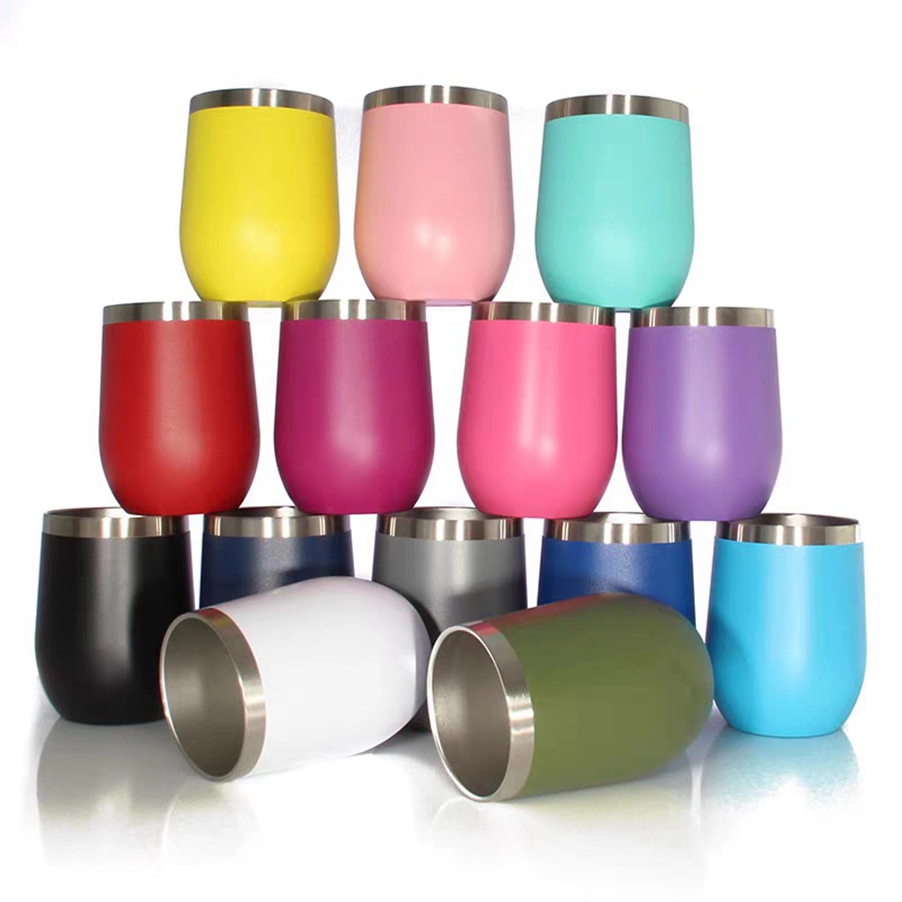 12 Oz. Stainless Steel U Style Wine Tumbler 12