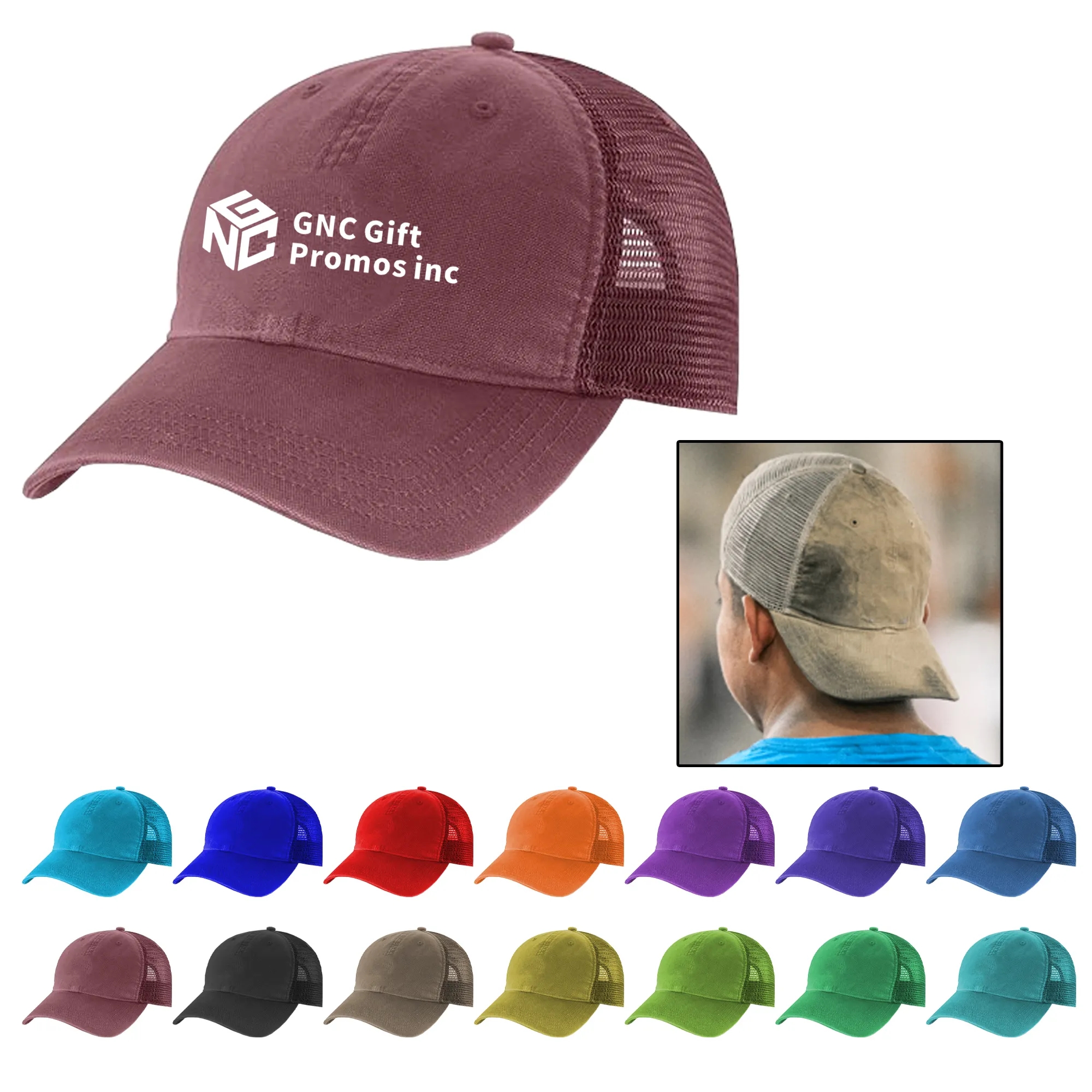 Canvas Mesh Back Hat 7