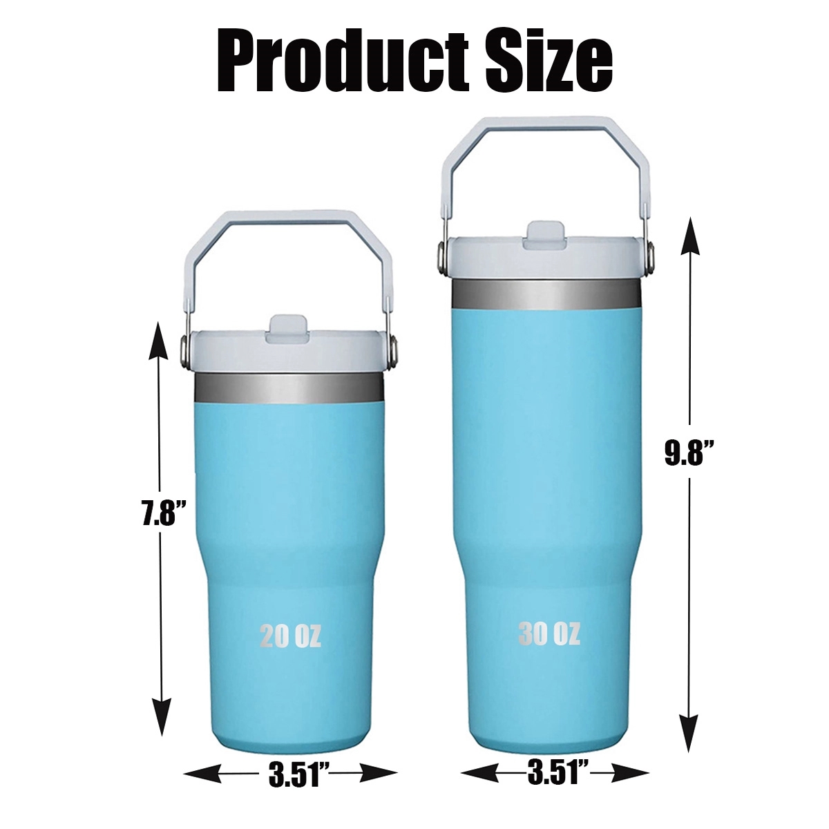 20 OZ 30 OZ IceFlow Stainless Steel Tumbler Water Bottle 3