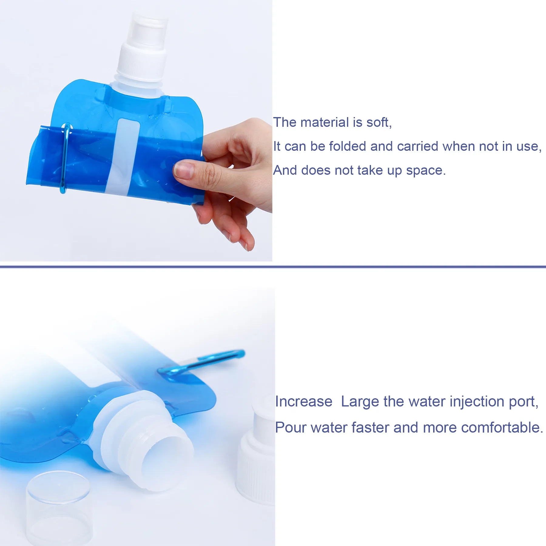 Collapsible Sports Water Leak Proof Travel Bottles 4