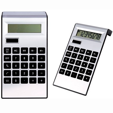 Silver Plastic Solar Calculator 2
