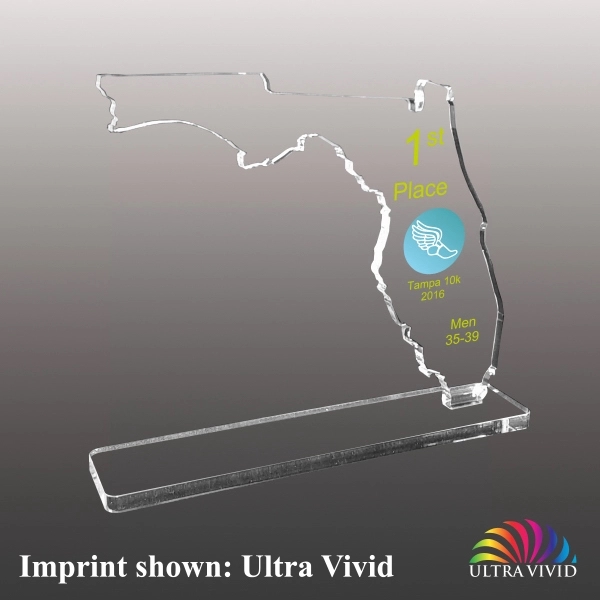 State of Florida Shaped Acrylic Award - Ultra Vivid Colo